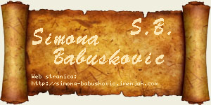 Simona Babušković vizit kartica